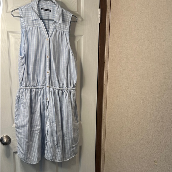 Abercrombie & Fitch Dresses & Skirts - Abercrombie & Fitch Light Blue Striped Shirt